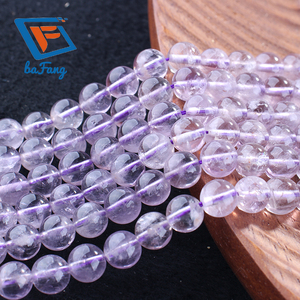 Cuentas de Cuarzo Púrpura Natural, Piedras Sueltas Redondas de Amatista para Fabricación de Joyería DIY - Product Image 3