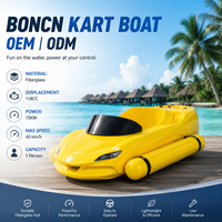Kart de surf monoplace en fibre de verre, durable, étanche, haute résistance, embarcation de loisirs aquatiques pour l'océan