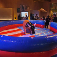 Taureau mécanique gonflable commercial Songfa pour adultes, avec matelas combiné en PVC, pour parcs d'attractions et trampolines, une place