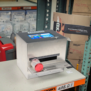 Nhỏ benchtop QR mã máy in phun thép không gỉ máy tự động 600dpi Độ phân giải ngày Túi container 1 năm bảo hành - Product Image 1