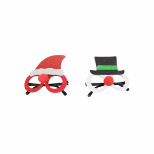 Suministros para Fiestas Navideñas, Máscara <span class=keywords><strong>de</strong></span> Santa Claus <span class=keywords><strong>de</strong></span> Fieltro Brillante con <span class=keywords><strong>Nariz</strong></span> Decorativa <span class=keywords><strong>y</strong></span> <span class=keywords><strong>Bigote</strong></span>, <span class=keywords><strong>Gafas</strong></span> para Decoración del Hogar - Product Image 1