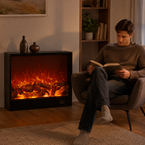 <span class=keywords><strong>Cheminée</strong></span> électrique avec écran LCD, écran vidéo LED, construction métallique, sans conduit <span class=keywords><strong>de</strong></span> fumée, utilisation intérieure pour la maison et l'hôtel, télécommande anglaise - Product Image 1