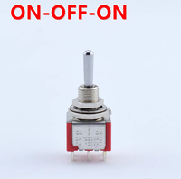 Interrupteur à bascule métallique 1MS3TL2B25M1QES-5 DPDT On-On 5A 250V AC, montage sur panneau, bornes à souder, IP40 -2585
