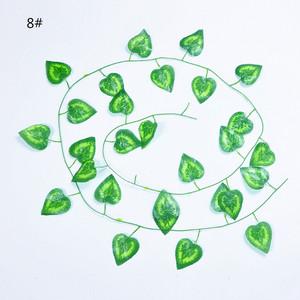 Plante verte artificielle décorative, feuilles de <span class=keywords><strong>lierre</strong></span>, vignes <span class=keywords><strong>en</strong></span> <span class=keywords><strong>plastique</strong></span>, guirlande de raisin pour la vente, m - Product Image 5