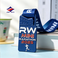 Longzhiyu, Fabricante con 20 Años de Experiencia, Diseña Medallas Personalizadas de Metal para Maratón, Baloncesto, Fútbol, con Cinta