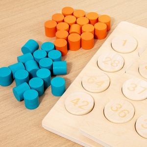 Tableros de madera manipulables con números para niños pequeños, juego de matemáticas con marco de diez y tarjetas de memoria de suma y resta - Product Image 3