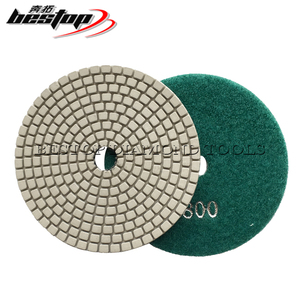 Almohadilla de pulido en húmedo de diamante y mármol redondo de 4 pulgadas Almohadillas de pulido de piedra personalizables OEM flexibles - Product Image 3