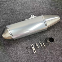 Pot d'échappement universel en acier inoxydable pour moto, silencieux à enfiler pour motos de route et tout-terrain