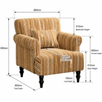 Fauteuil de salon convertible moderne de luxe en tissu, fabriqué sur mesure à l'usine de Foshan, pour usage domestique, appartement, école, bureau