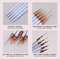 Kuas Nail Art Ultra Tipis untuk Striping, Liner, dan Menggambar Motif Bunga di Kuku (Grosir)