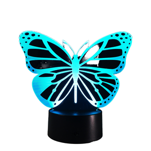 Lámpara LED de Mariposa Personalizada, Mini Lámpara Nocturna Moderna para Dormitorio, Lámpara Acrílica 3D con 7 Colores Cambiantes, Control Táctil, Lámpara de Noche para Sala de Estar - Product Image 1