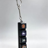 Nouveau porte-clés lumineux anti-stress DIY sur le thème d'Halloween, avec logo LED personnalisé, bouton de décompression, capuchon de clavier DIY, porte-clés fidget