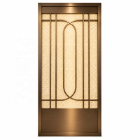 Écran décoratif de luxe en bronze pour hall d'ascenseur, panneau de cloison en filigrane rétroéclairé, taille personnalisée