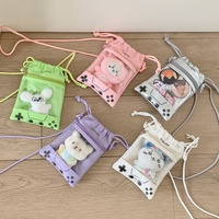 Sac de rangement INS Original pour bébé, bandoulière, 14,7x20,5 cm, affichage transparent, coton écologique, durable, anti-poussière, personnalisable