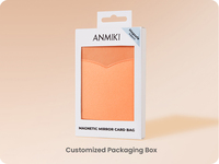 Dompet Kartu Magnetik PU Grosir dengan Penyangga yang Dapat Disesuaikan, MagSafe, RFID, untuk Kartu Kredit, Desain Khusus Apple iPhone