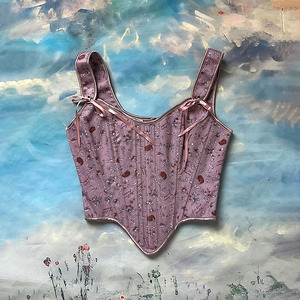 Corset Bustier Respirant Sur Mesure pour Femme, Amincissant la Taille, avec Dentelle et Baleines, Style Crop Top Moulant pour Costume de Scène - Product Image 3