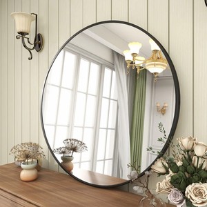 Petit miroir mural rond à LED avec cadre en métal, miroir argenté sans cuivre fait à la main, design moderne pour la décoration du salon et <span class=keywords><strong>de</strong></span> la <span class=keywords><strong>salle</strong></span> <span class=keywords><strong>de</strong></span> <span class=keywords><strong>bain</strong></span> - Product Image 3
