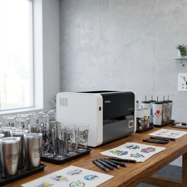 Hydra-360S 360 Rotating UV Tumbler Printer Machine High Speed Automatic Digital Direct to Glass Bottle New Bottle Printer