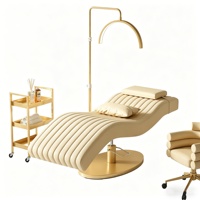 Lit de spa de luxe en forme de S, lit de soin du visage, lit électrique pour salon de beauté, lit pour soins des cils, lit cosmétique pour salon