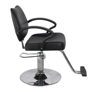 Simple Business Design Barber Chair for Salon and Barber Shop Black Metal Hair Salon Furniture - Product Image 4