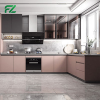 Solutions modernes de production de plans de conception tout-en-un pour armoires de cuisine en aluminium personnalisées