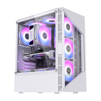 Offre Spéciale Boîtier PC Gaming USB3.0 ATX, Châssis Ordinateur de Bureau Vue Intégrale pour Gamer avec Ventilateur