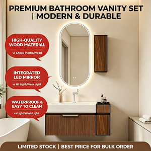 Conjunto de Muebles de Baño 90 Especial con Espejo Esmerilado, Muebles de Baño Modernos en Venta - Product Image 5