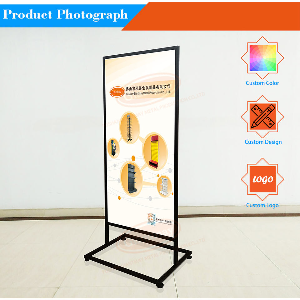 Custom Double Sided Floor Banner Display Rack for Shopping Mall Poster ...