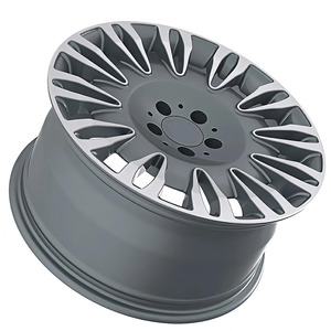 Rines Monobloque Forjados de Aleación de Aluminio de Cinco Radios en Cromo Dorado de 24 Pulgadas para Rolls Royce Phantom Coupé, Maybach y Flying Spur - Product Image 2