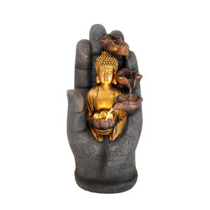 <span class=keywords><strong>Fontaine</strong></span> d'eau extérieure en résine, grand <span class=keywords><strong>Bouddha</strong></span>, Dieu Éléphant Ganesha en méditation, Vastu hindou - Product Image 3