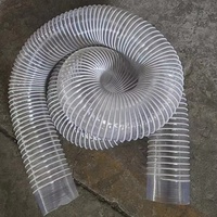 Tuyau ondulé en PVC pour la collecte de poussière, conduit d'évacuation de poussière pour le travail du bois avec tuyau à ressort, tuyau en plastique pour l'élimination de la poussière