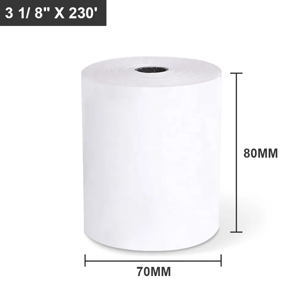 50 Rolls/box 3 1/8 x 230 Cash Register Paper 80X80 Thermal Paper Rolls Thermal Printer Paper Roll