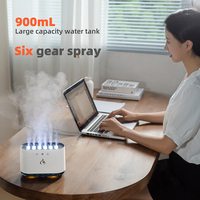 Nouveau Design 6 Trous Buses De Pulvérisation Dynamique Son Ramassage Humidificateur 900ml Aroma Huile Essentielle Diffuseur H2o Usb Humidificateur D'air