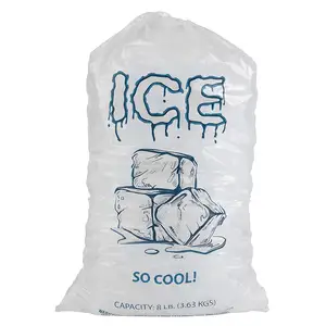 Cheap promotional transparent drawstring ice cube plastic bag bags