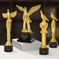 Trofeo Escolar de Metal Ecológico con Grabado, Estilo Deportivo, Chapado en Oro, Duradero y Pulido, Personalizado, Premio Peace Bird para Concursos de Baile