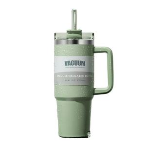 Термос-кружка из нержавеющей стали 2025 года, 40 унций, с ручкой, для путешествий, с сохранением температуры 6-12 часов, идея для делового подарка - Product Image 4