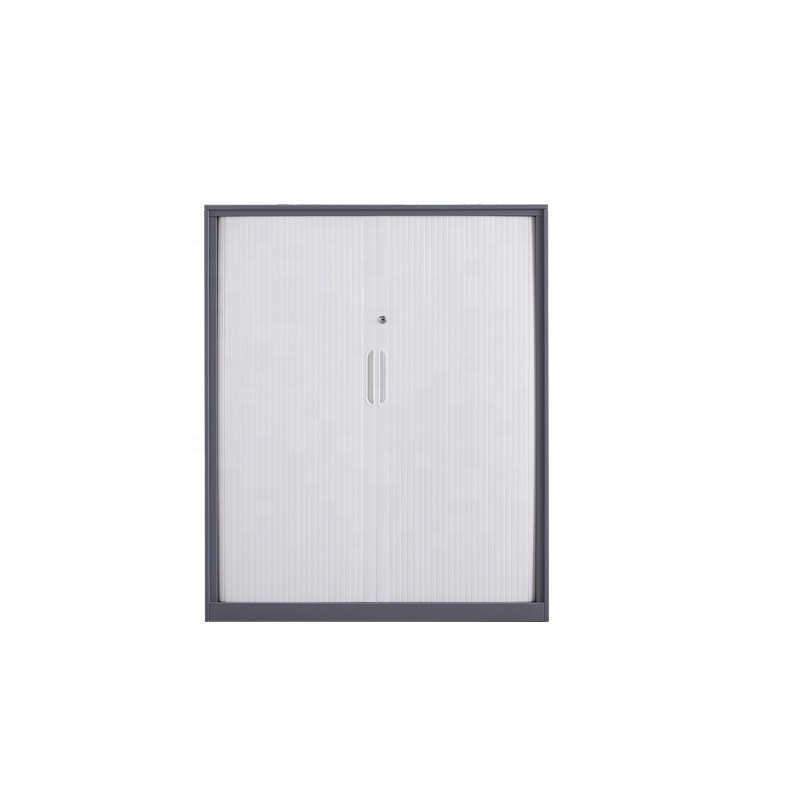 Half size roller shutter door filing cabinet with adjustable shelves