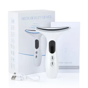 Producto de belleza para uso doméstico EMS, masajeador facial vibratorio para estiramiento de la piel, masajeador eléctrico de cara y cuello, herramienta de Lifting Facial