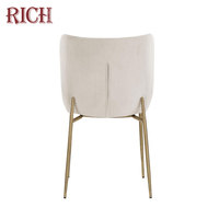 Chaises de bistrot en métal doré en acier inoxydable pour café, chaises de salle à manger en métal pour restaurant français