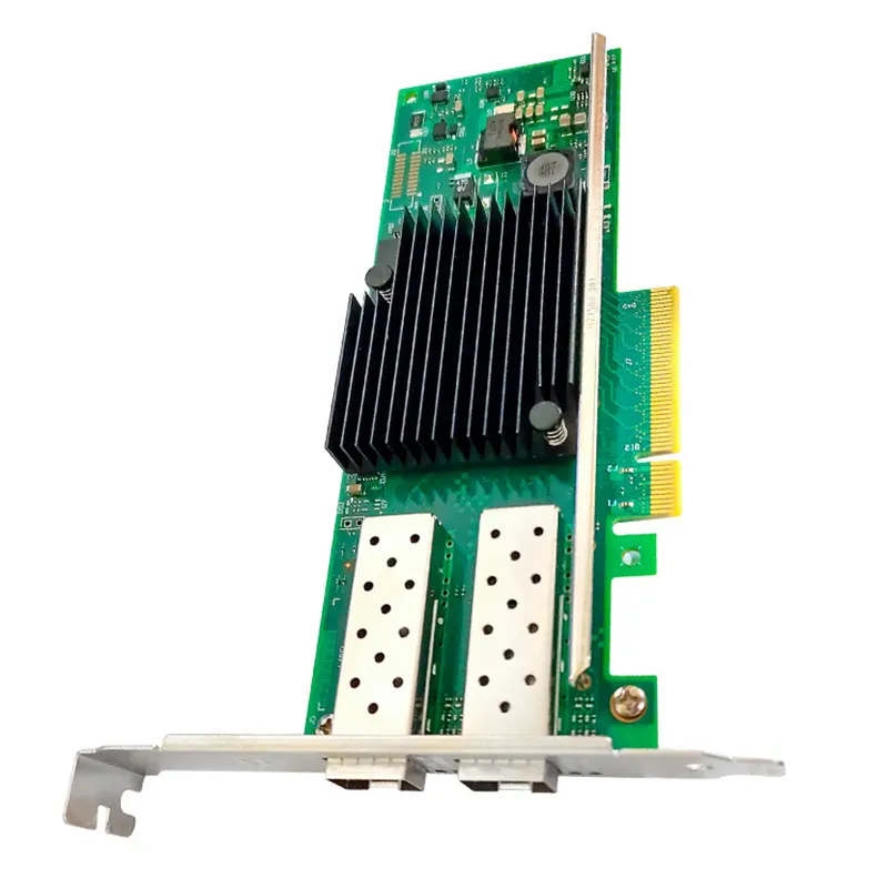Grosir adaptor asli baru bentuk kecil dapat dicolokkan + Ethernet 10Gb 2-port untuk HPE server intel x710-da2 kartu jaringan