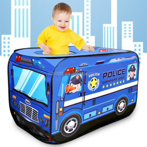 Haute qualité dessin animé <span class=keywords><strong>Camping</strong></span> enfants tente Popup Playhouse camion de pompiers tente de voiture intérieur extérieur maison de jeu autobus scolaire tente de jeu - Product Image 3