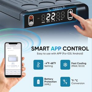 Precio de fábrica Euhomy Travel <span class=keywords><strong>Nevera</strong></span> <span class=keywords><strong>12V</strong></span> 24V Congelador eléctrico Enfriador Bluetooth APP Control 25L Refrigeradores portátiles para automóviles - Product Image 3