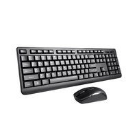 Promo Panas Keyboard dan Mouse Nirkabel Ergonomis 2.4GHz untuk Kantor, 104/105 Tombol, DPI Tinggi, Tombol Multimedia, Merek OEM