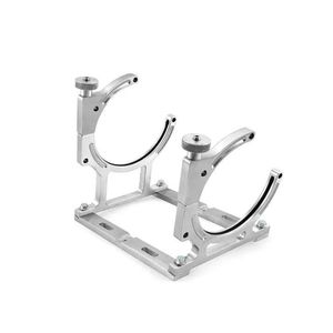 Racing Auto Car NOS Óxido <span class=keywords><strong>nitroso</strong></span> Soporte de doble botella Soporte Montaje Pulido Negro Acabado - Product Image 3