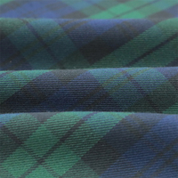 Tissu à carreaux 100 % polyester bleu-vert, idéal pour jupes plissées, costumes, pantalons et uniformes scolaires – Vente chaude