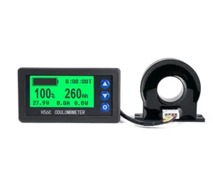H56C H56CH 9-100V 50A-500A Digital Hall Coulomb Counter Power Monitor LCD Display baterai tester Meter Perlindungan Alarm tester