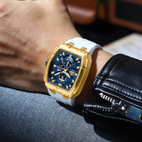 Montre chronographe haut de gamme Curren 8488 pour homme, montre à quartz de haute qualité, bracelet en silicone, étanche, montres de poignet pour affaires