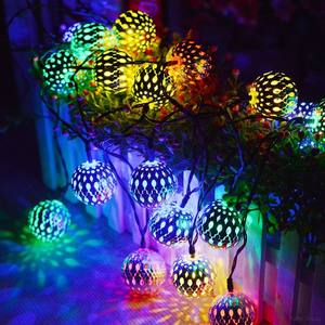 Guirlandes lumineuses LED en forme de boules marocaines pour jardin, Noël, mariage, fêtes et décorations de vacances - Product Image 3