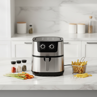 Four à friture sans huile moderne en acier inoxydable, résistant à la chaleur, 8,8 L, pour la cuisson domestique, écologique et facile à nettoyer