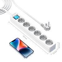 Prise d'extension universelle Multi Eu Allemagne Schuko 6 prises prise électrique et multiprise prise universelle